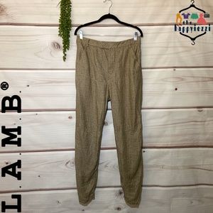 L.A.M.B. Mini Check Punker Linen Pants 6